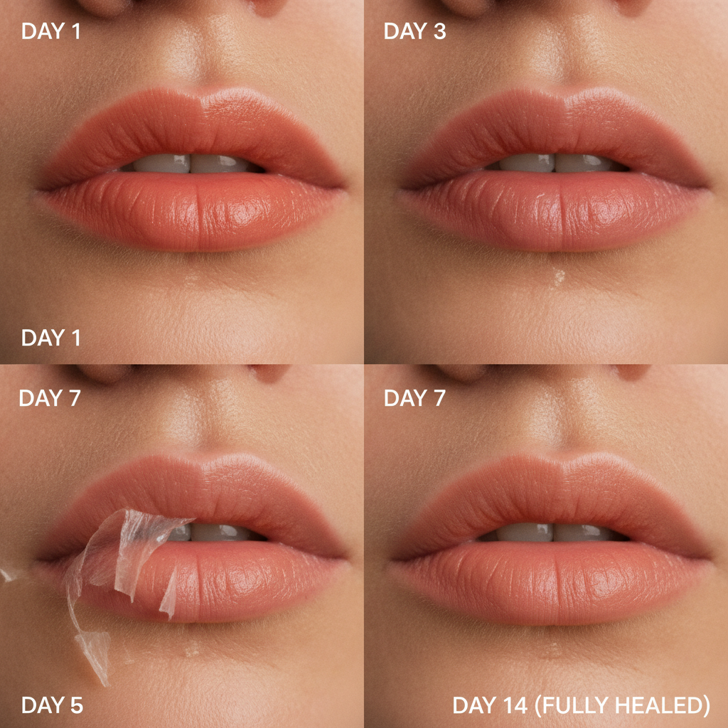 Lip Blush Tattoo Healing Process: Day-by-Day Recovery Guide